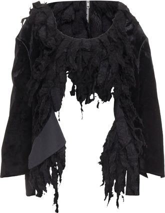 Comme Des Gar&ccedil;ons Comme Des Garcons silk fringe multi sleeves top
