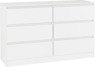Seconique MALVERN 6 DRAWER CHEST - WHITE - SECONIQUE | TJ Hughes