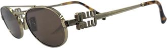 Miu Miu Accessoires, Dames, Geel, ONE Size, Smu 54Z Zonnebril