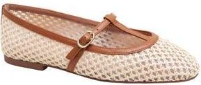 Linea Paolo Monet T-Strap Flat in Natural/cognac at Nordstrom Rack, Size 9.5