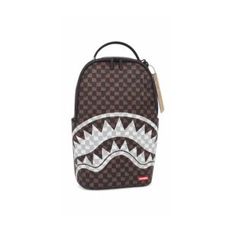 Sprayground Drip Check Shark Backpack - Dames - Rugzakken - Bruin - ONE Size - Tassen