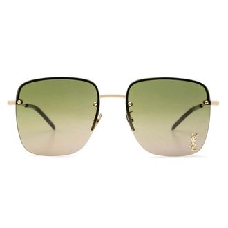 Saint Laurent Sunglasses Sl 312 M 003 Gold/Green Women