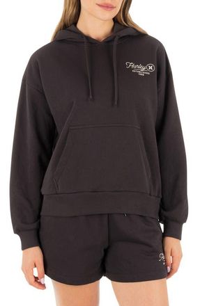Hurley Surfbound Fleece Hoodie in Off Black at Nordstrom, Size X-Small