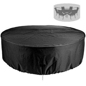 OEM Funda Para Mesa Redonda De Jard&iacute;n, Funda Protectora Para Mesa Redonda De Jard&iacute;n, Impermeable Y Resistente Al Viento, Oxford 210d, Mesa Redonda De Jard