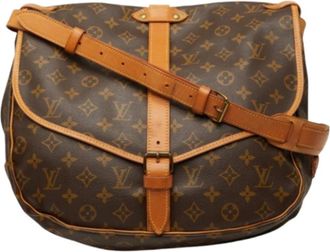 Louis Vuitton Pre-owned Vintage Shoulder Bag - Dames - Vintage Schoudertas - Bruin - ONE Size - Leer - Vintage