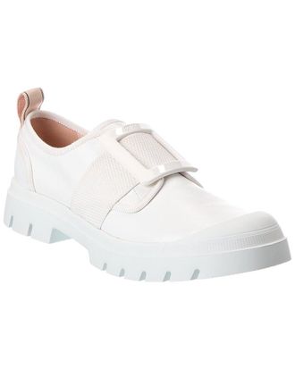 Roger Vivier Leather Slip-On Sneaker