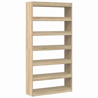 Berkfield Home Bookcase Sonoma Oak Engineered Wood 100 x 30 x 198 cm Shelving in Brown