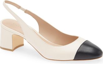 Stuart Weitzman Milla 55 Slingback Pump in Chalk/blck at Nordstrom Rack, Size 8.5
