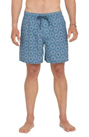 Quiksilver Ocean Mayhem Volley Swim Trunks in Dark Denim at Nordstrom, Size Xx-Large