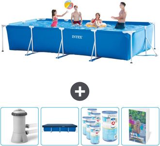 Intex Piscina Con Estructura Rectangular - 450x220x84 Cm - 7-piezas Scb127