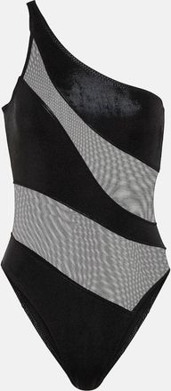 Norma Kamali Paneled one-shoulder swimsuit