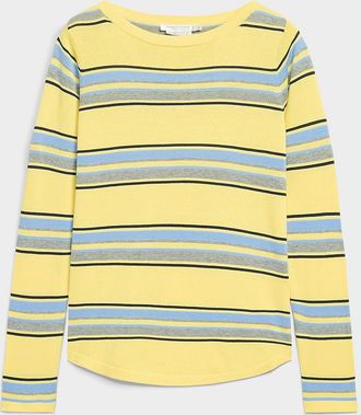 Contemporaine Womens 100% cotton striped sweater