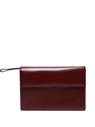 Cartier Clutch in pelle con battente 1990-2000 - Rosso