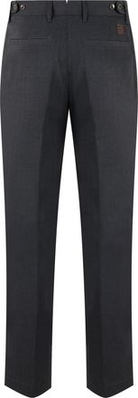 Slowear Pleated Wool Blend Trousers - Gray