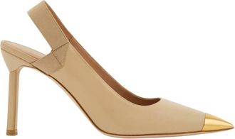 Ferragamo Alhena 85 Pointed-Toe Slingback High Heels, Size 6.5 D