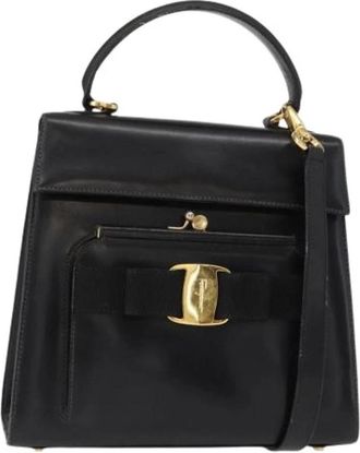 Ferragamo Pre-owned Handbags, female, Black, Size: ONE SIZE Pre-owned Handbag