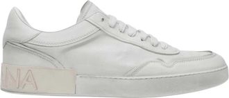 Dolce & Gabbana Portofino Sneakers - Heren - Sneakers - Wit - 40 1/2 EU - Leer - Schoenen