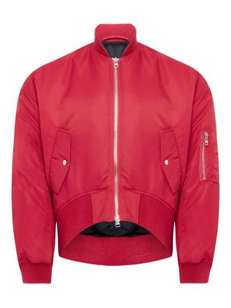 J.W.Anderson boxy zip-front bomber jacket - Red
