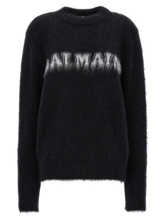 Balmain Black Round Neck Sweater