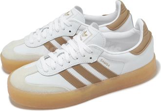 adidas Originals White and Light Brown Adidas Originals Sambae Trainers