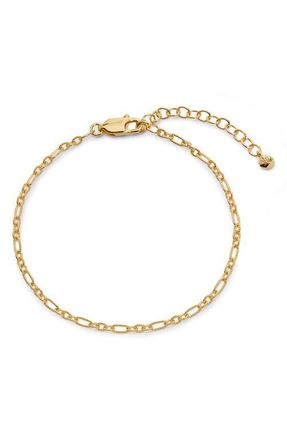 Monica Vinader Textured Chain Link Bracelet in 18K Gold Vermeil at Nordstrom