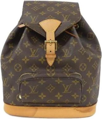 Louis Vuitton Pre-owned Backpacks, female, Brown, Size: ONE SIZE Pre-owned Canvas Backpack