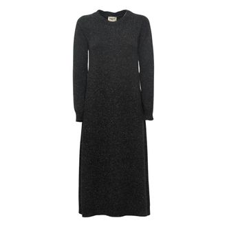Max Mara Vestido Midi de Cuello Redondo - Dresses - Mujer - Gris - XS