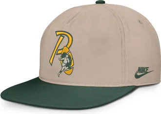 Nike Green Bay Packers Rewind Pro Nike Mens NFL Adjustable Hat in Brown | NF570J2Y7TV-SF5