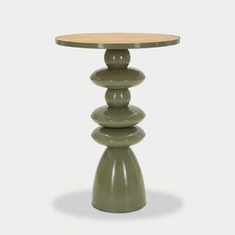 Mauro Ferretti Mesa De Centro En Metal Y Mdf Seoul Verdant Accent 63 Cm