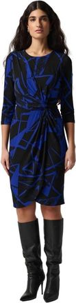 Joseph Ribkoff Midi Jurk - Dames - Casual kleedjes - Blauw - 2XL - Polyester - Kleedjes