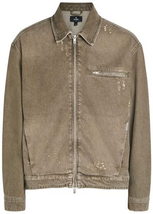 Represent Collared Denim Jacket - Olive - XL
