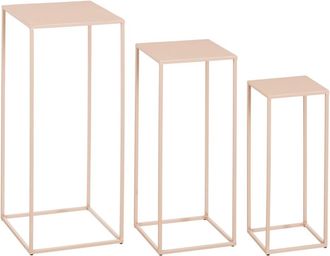 MiCa Decorations Juego de mesa auxiliar Quinty Rosa H70xB30xL30cm