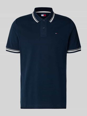 Tommy Jeans Regular Fit Poloshirt aus reiner Baumwolle in Marine, Gr&ouml;&szlig;e XXL