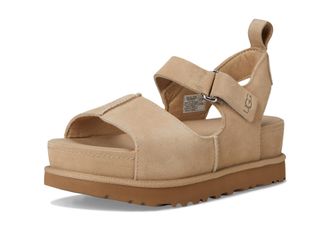 UGG Womens Goldenstar Hi Sandal, Sand Suede, 3.5 UK
