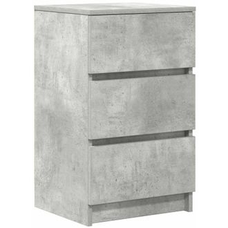 vidaXL Vidaxl - Mesilla De Noche Con 3 Cajones Gris Hormig&oacute;n 39x35x65 Cm