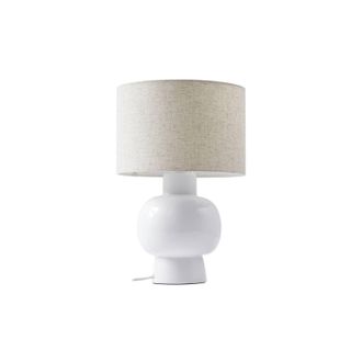 Lindby L&aacute;mpara De Mesa arved En Blanco Textura, Tela, Tejido, Seda - Lindby
