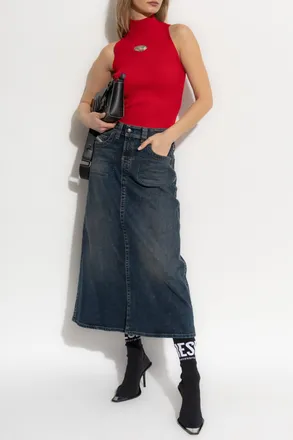 Diesel Skirt DE-PAGO-MID-RE, Womens, Navy Blue