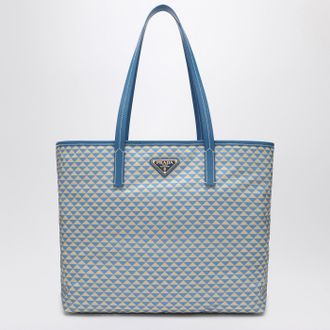 Prada Light blue bag in printed Re-Nylon