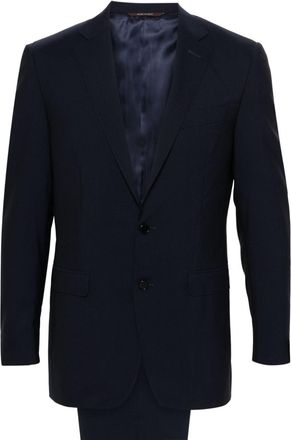 Canali single-breasted wool suit - men - Cupro/Wool - 52R - Blue