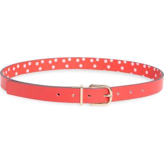 Kate Spade New York 25mm Reversible Belt in Ponderosa Red/gold 610 at Nordstrom Rack, Size X-Large