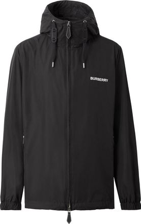 Burberry logo-print zip-fastening jacket - men - Polyester/Polyamide - S - Black
