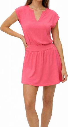 Michael Stars Sammi Flare Mini Dress In Dragonfruit