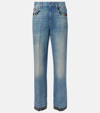 Valentino High-rise straight jeans