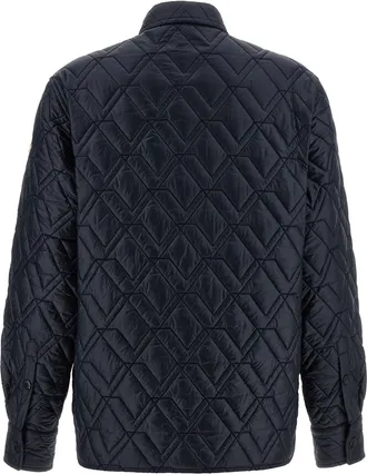 Moncler Diamond Quilted Overshirt - Navy