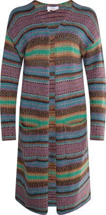 Usha Gebreid vest Dames Violet veelkleurig