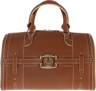 Pollini Tassen, Dames, Bruin, ONE Size, Bruine Handtas met Schouderband