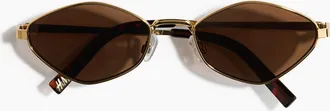 H&M Ovale Sonnenbrille - Brown