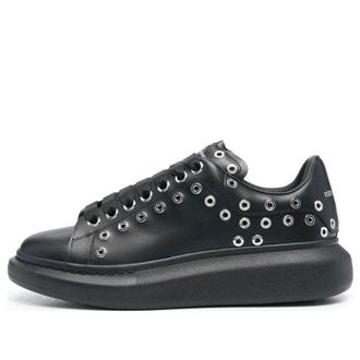 Alexander McQueen Oversized Sneaker Black Silver Eyelets 730079WHQYW1081