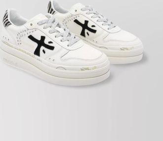 Premiata leather low-top sneakers