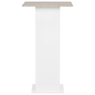 Berkfield Home Durable Bar Table White & Concrete 60x60x110 cm | Size: 60 x 60 x 110 cm